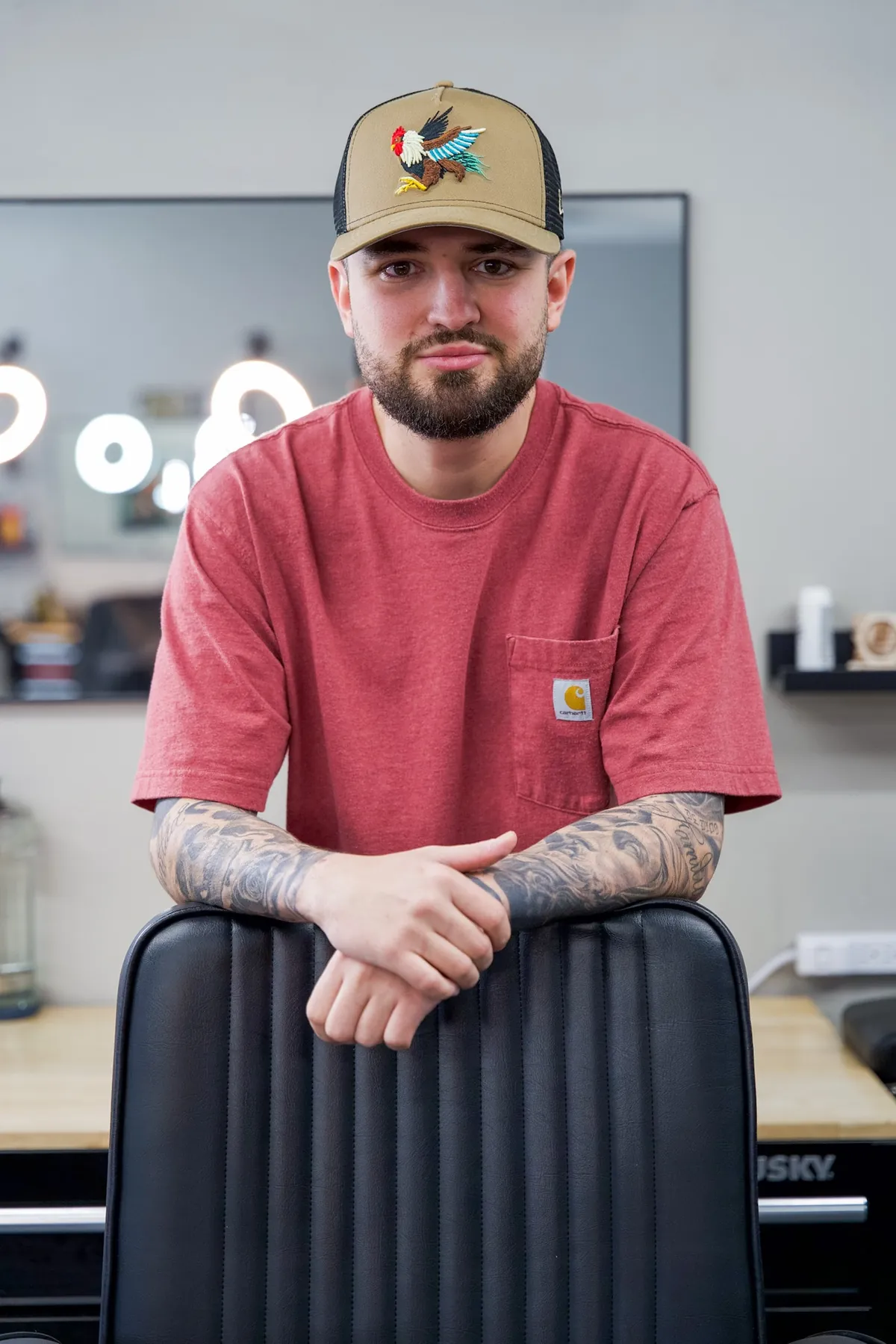 Marcelo Lozano behind the chair at Q/Q Barbershop Pflugerville